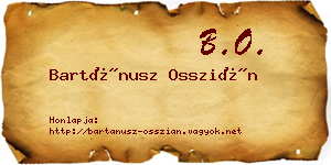 Bartánusz Osszián névjegykártya